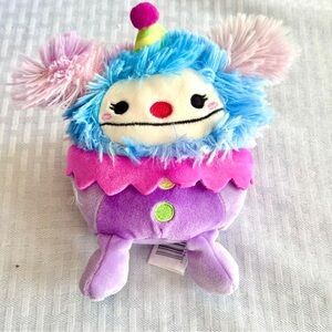 Squishmallows Yekaterina Clown Plush 8 Inch 2023 Jazwares Fuzzy Ears